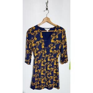 Market Spruce Long Sleeve Mini Dress Size Petite Small Fall Cottagecore Boho